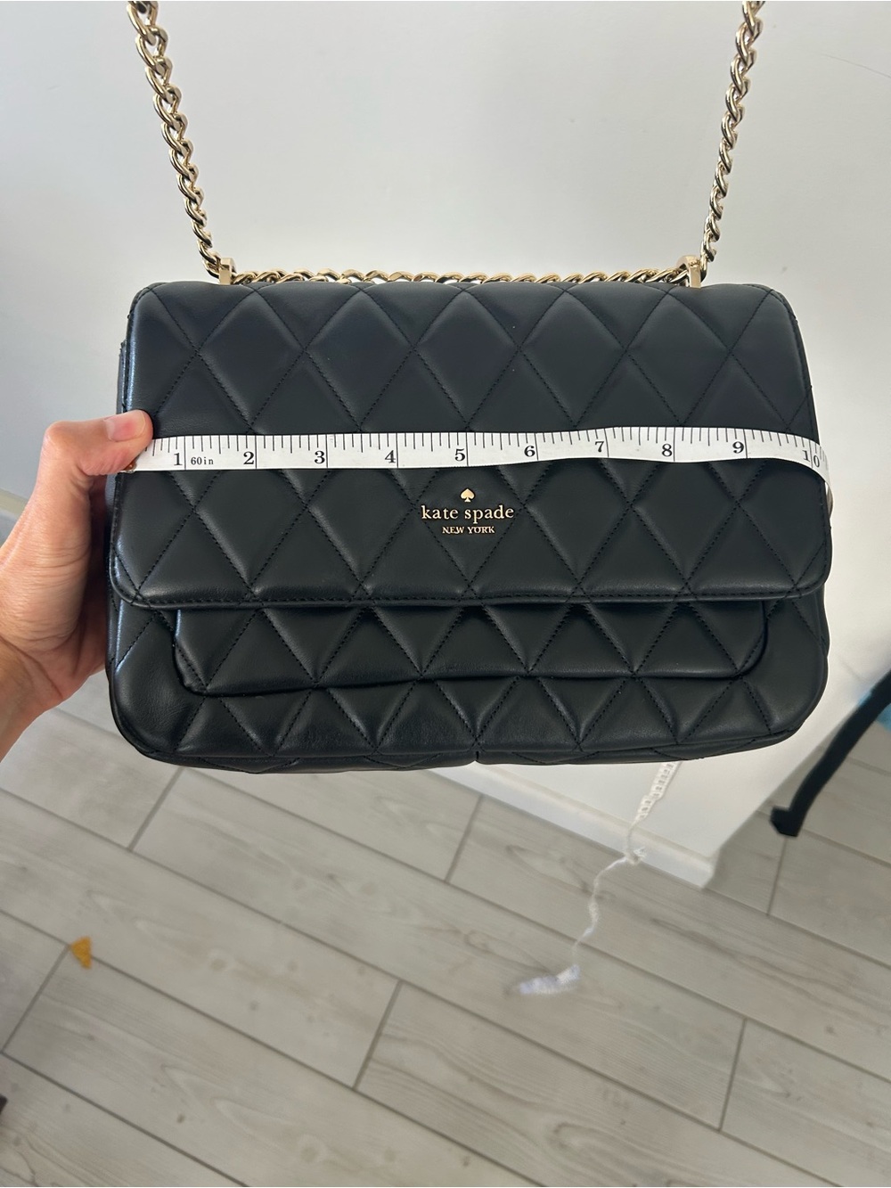 kate spade Black Quilted Crossbody with Gold Chain - Picture 12 of 14